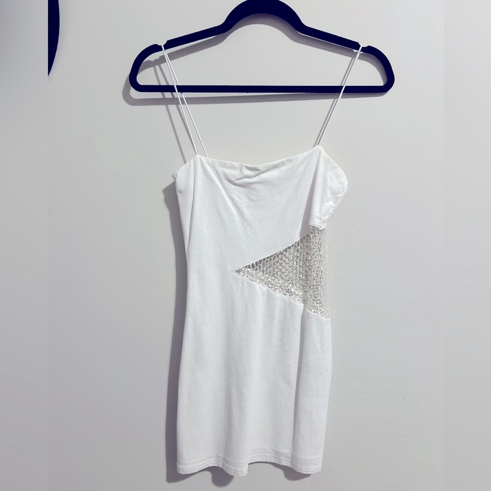 Lulu’s CIA Mini Dress in White Small 
superdown